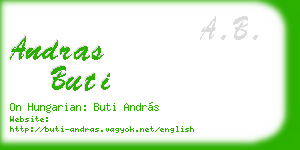andras buti business card